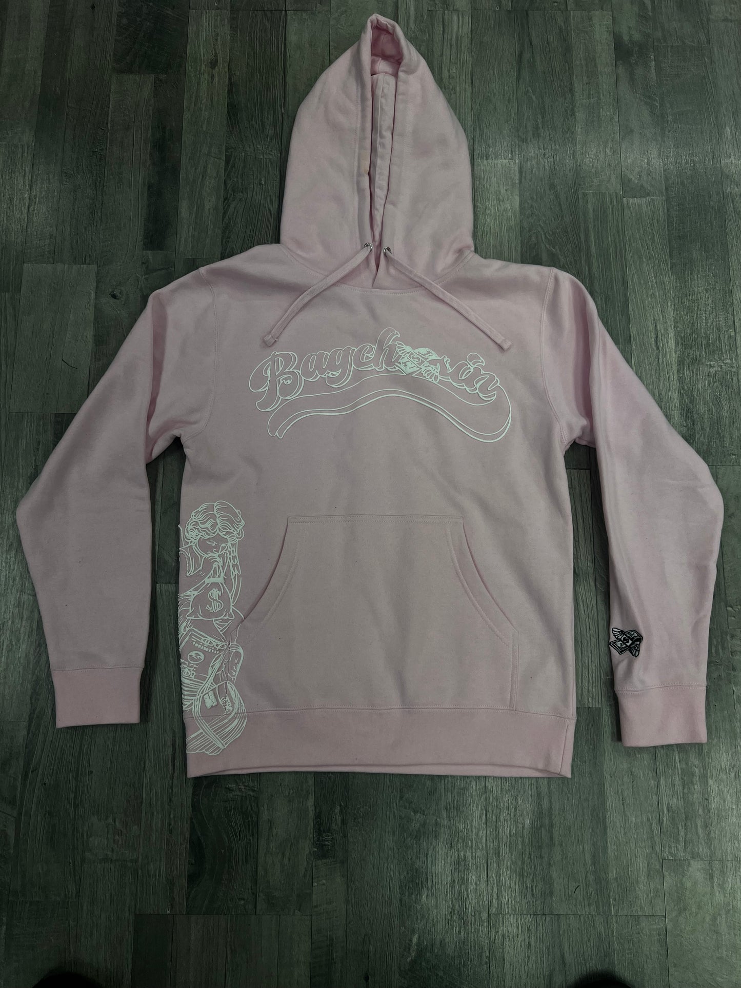 Light Pink BagCha$in OG Logo Hoodie