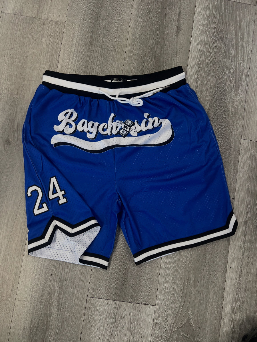 Royal Blue Retro Basketball Shorts