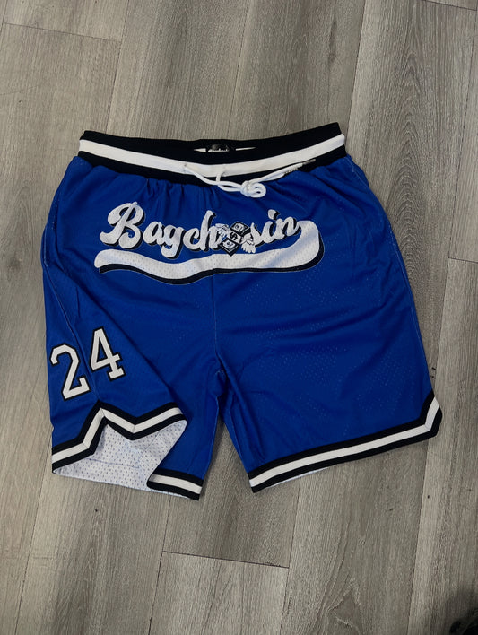 Royal Blue Retro Basketball Shorts