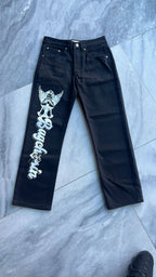 Jet Black BagCha$in Angel Logo Denims