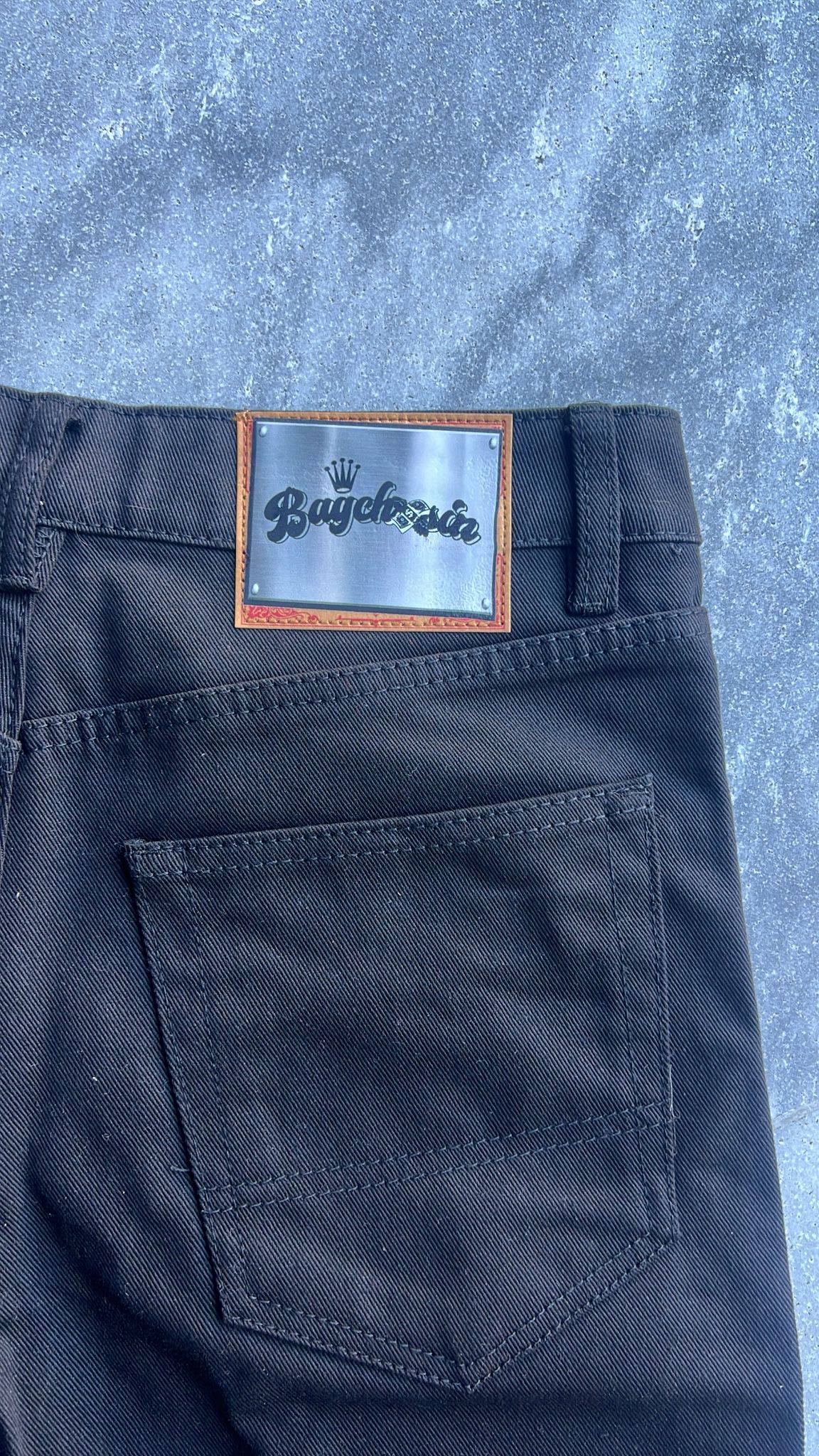Jet Black BagCha$in Angel Logo Denims