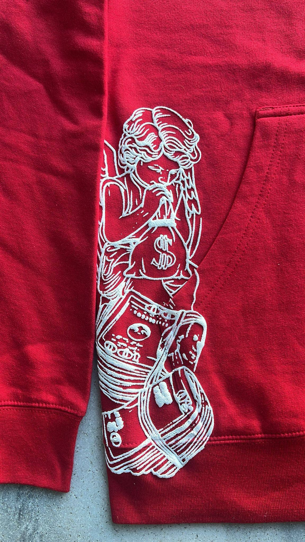 Red BagCha$in OG Logo Hoodie
