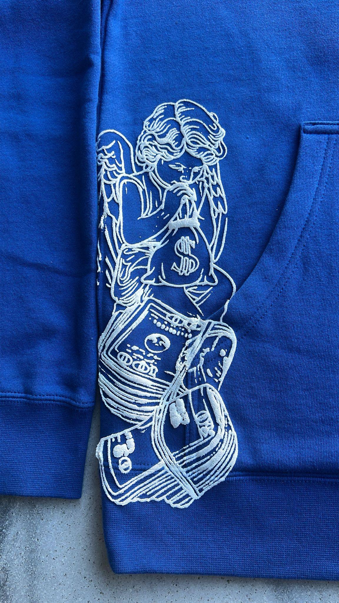 Royal Blue BagCha$in OG Logo Hoodie