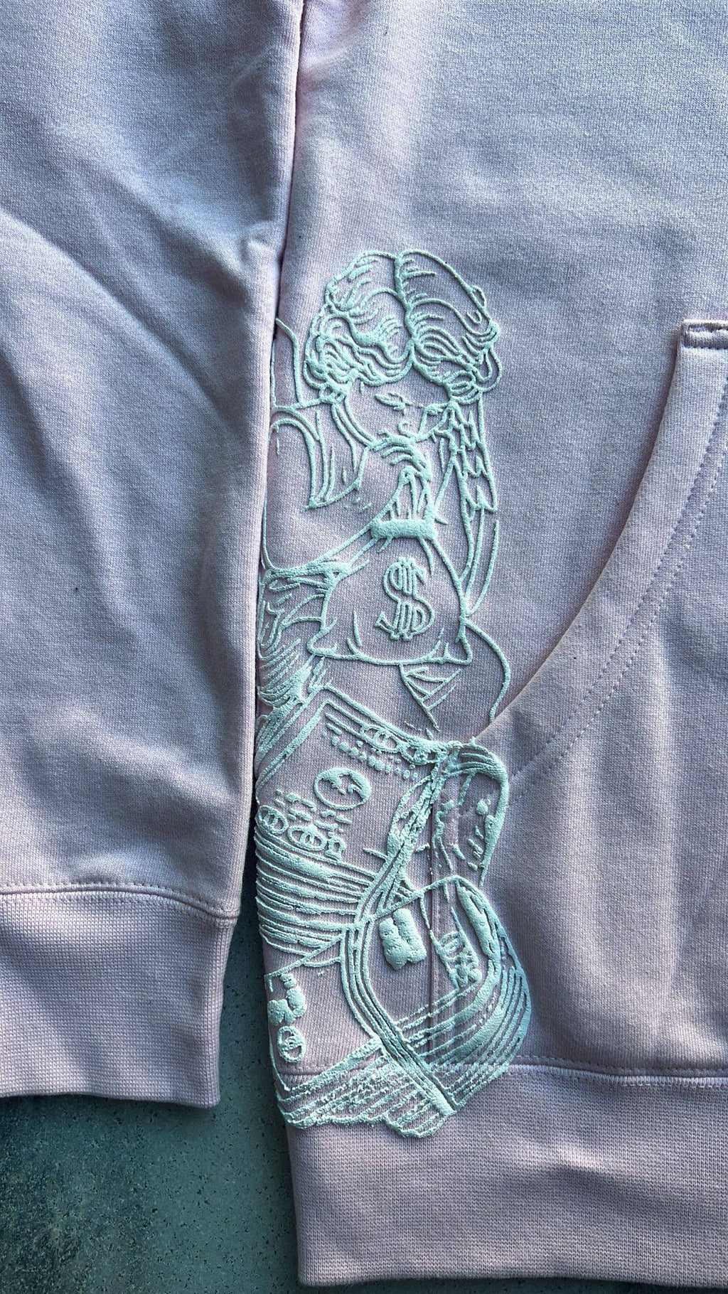 Light Pink BagCha$in OG Logo Hoodie