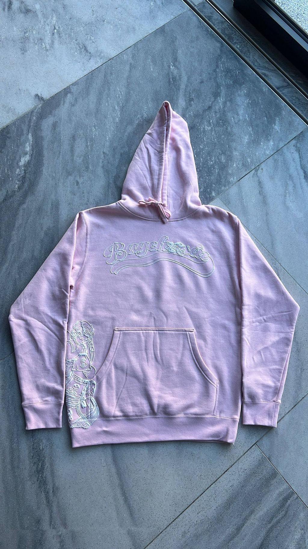 Light Pink BagCha$in OG Logo Hoodie