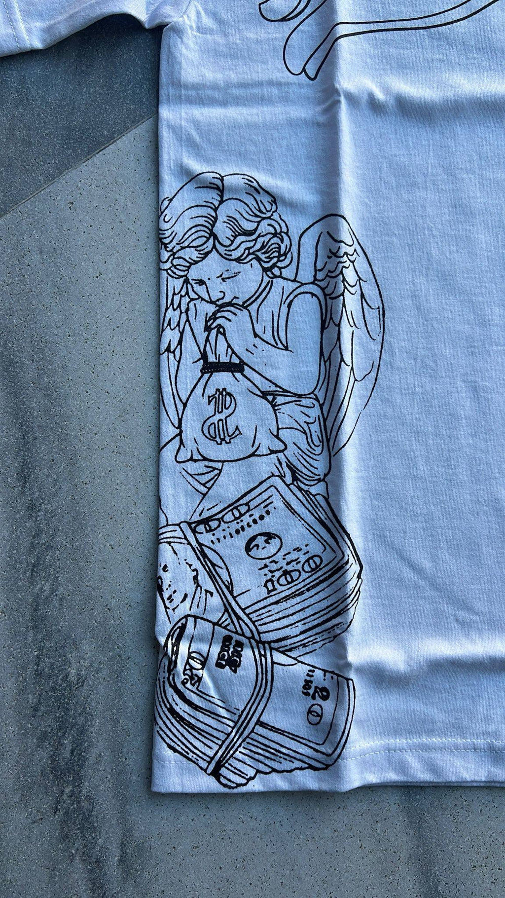 White BagCha$in Angel T-Shirt
