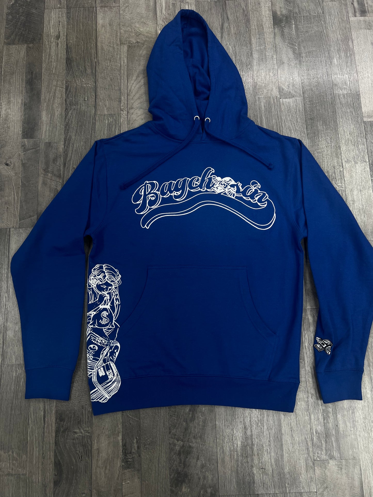 Royal Blue BagCha$in OG Logo Hoodie