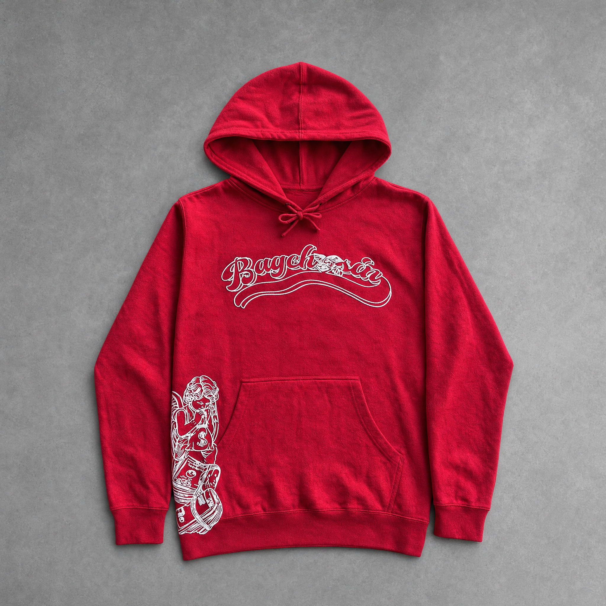 Red BagCha$in OG Logo Hoodie