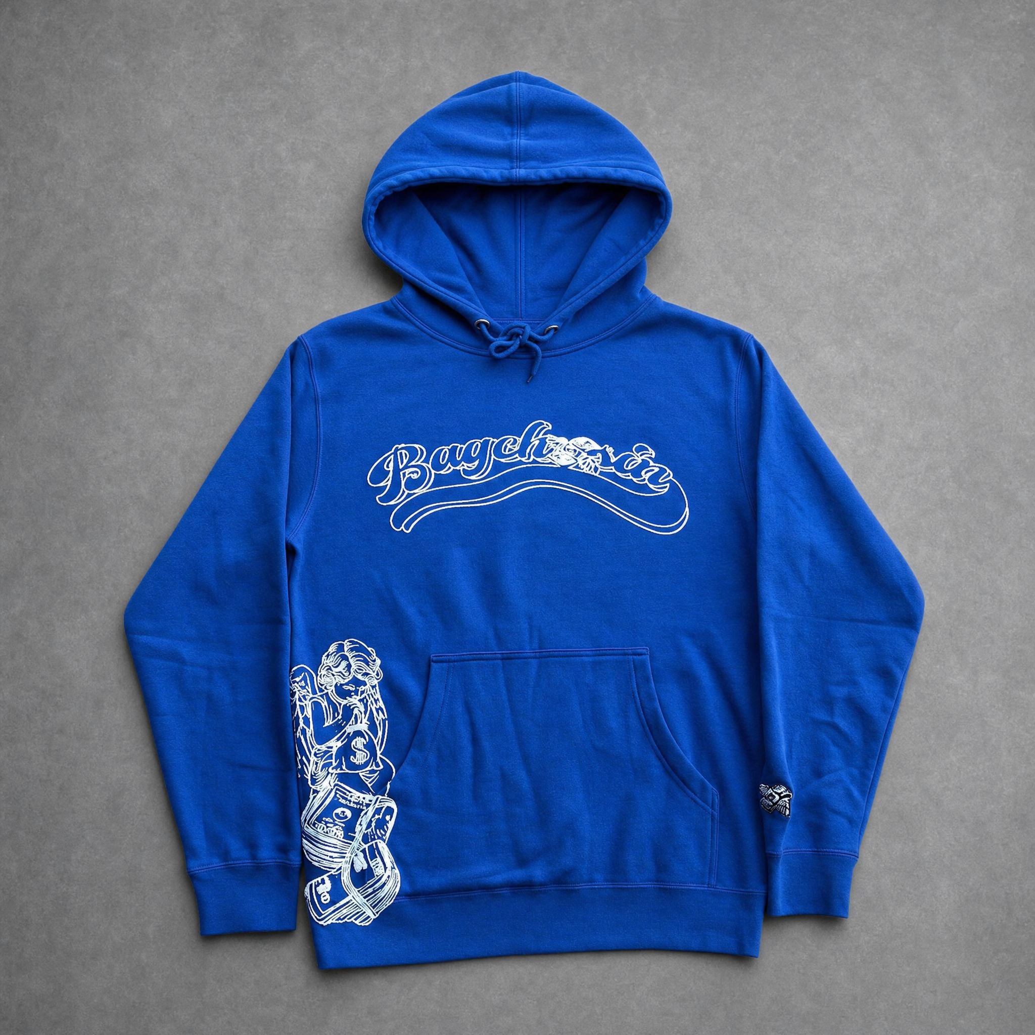 Royal Blue BagCha$in OG Logo Hoodie