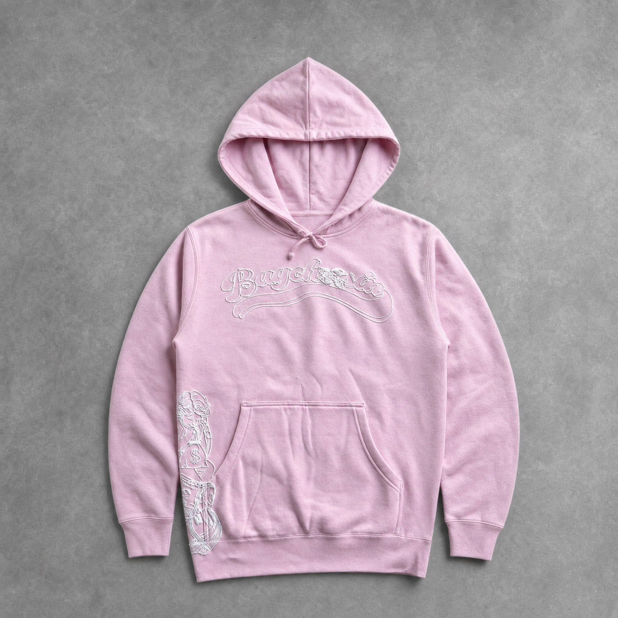 Light Pink BagCha$in OG Logo Hoodie