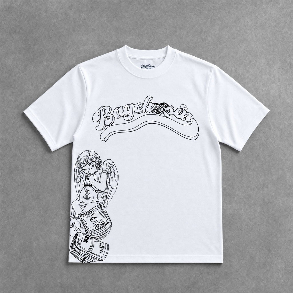 White BagCha$in Angel T-Shirt